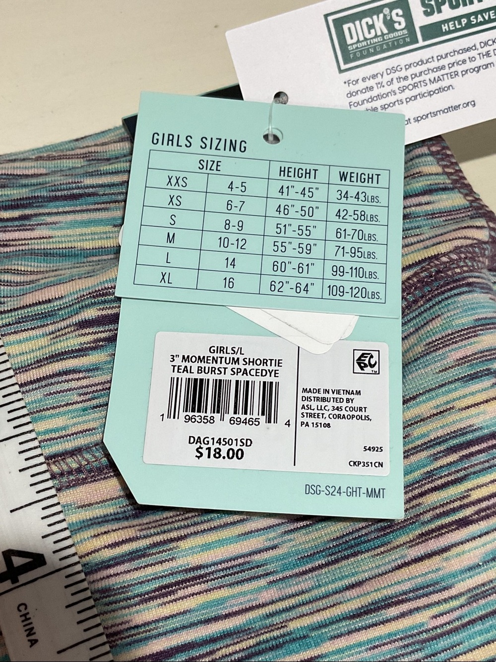 Girl DSG Bundle - XL Racerback Sports Bra, L Leggings, 2 L Biker Shorts - Picture 10 of 13